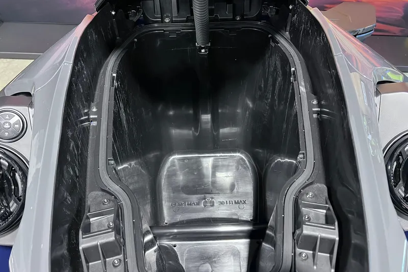 Slide: The Image of 2026 Sea-Doo GTX 300 storage compartment, showcasing spacious interior and durable design. - 16