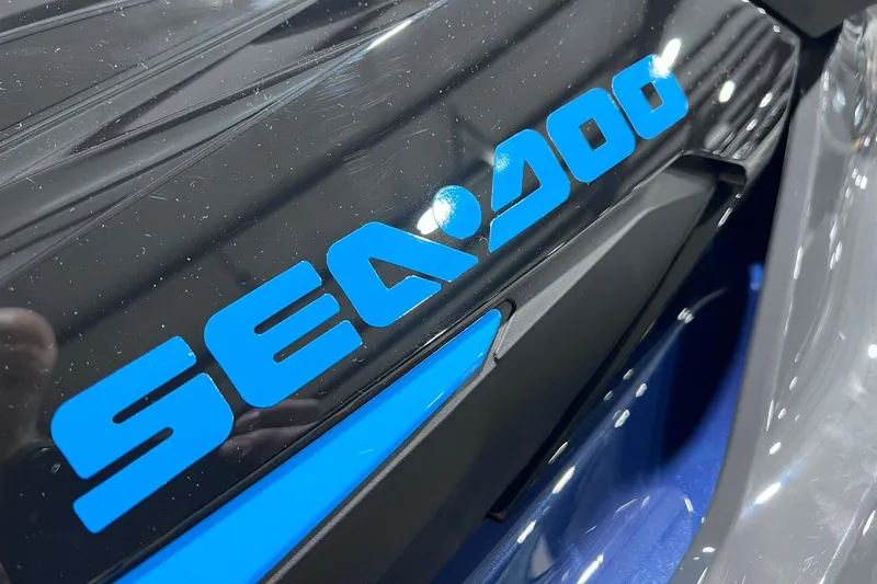Slide: The Image of 2026 Sea-Doo GTX 300 logo on sleek black surface. - 19