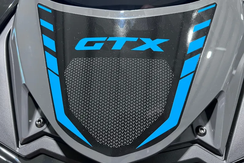 Slide: The Image of 2026 Sea-Doo GTX 300 logo on sleek black and blue design. - 18
