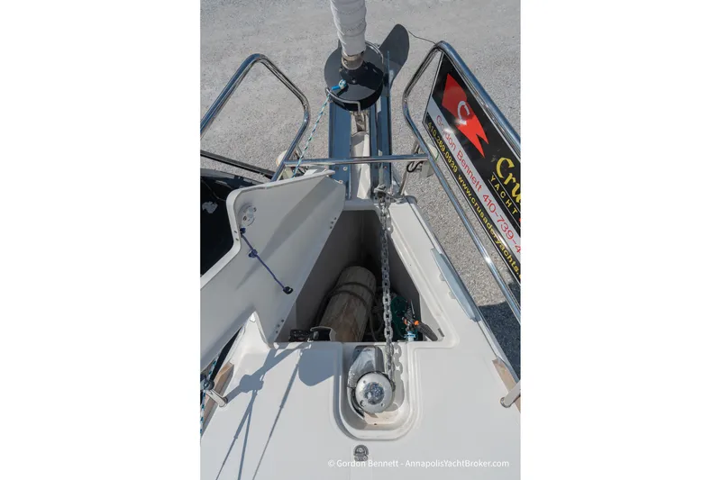 Slide: The Image of 2016 Jeanneau Sun Odyssey 439 anchor locker with chain and winch. - 17