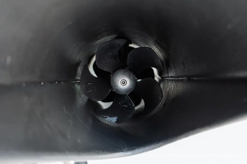 Slide: The Image of Close-up of a Jeanneau Sun Odyssey 439's bow thruster, 2016 model. - 42