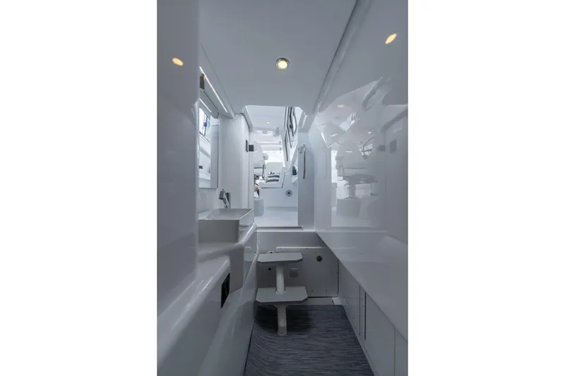 Slide: The Image of Interior of 2026 Toro Yachts Toro 42, featuring sleek, modern design and compact amenities. - 54