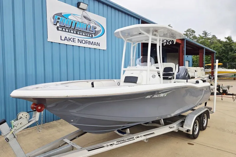 Slide: The Image of 2024 Tidewater 210 LXF boat on trailer at Foothills Marine Center, Lake Norman. - 8