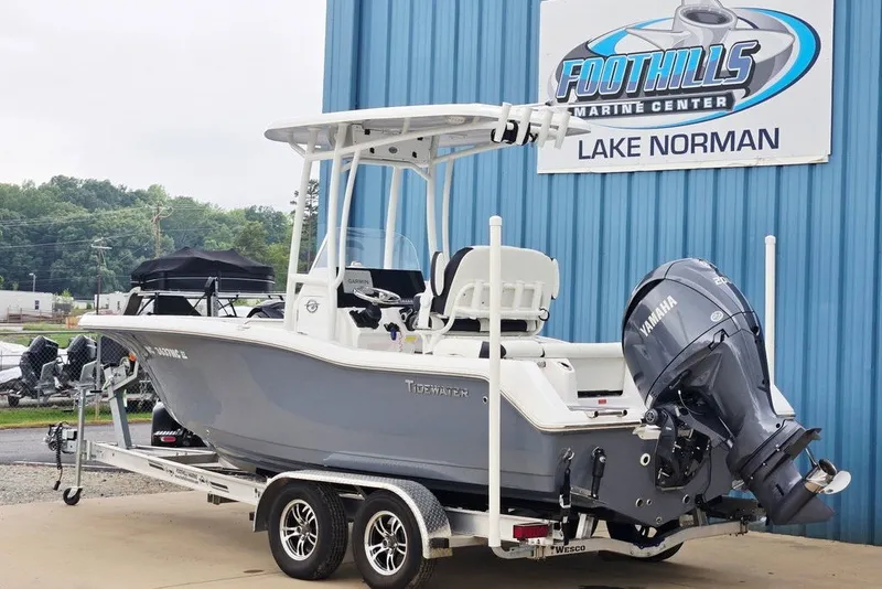 Slide: The Image of 2024 Tidewater 210 LXF boat with Yamaha engine at Foothills Marine Center. - 7