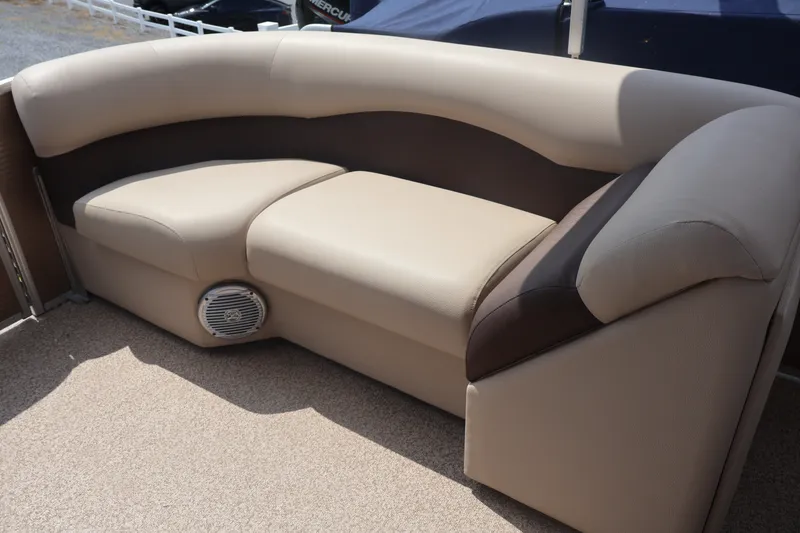 Slide: The Image of Beige and brown seating on 2015 Palm Beach Ultra Sport 220 RL boat. - 39
