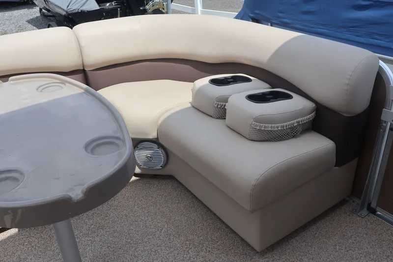 Slide: The Image of Luxurious seating area on 2015 Palm Beach Ultra Sport 220 RL boat. - 20