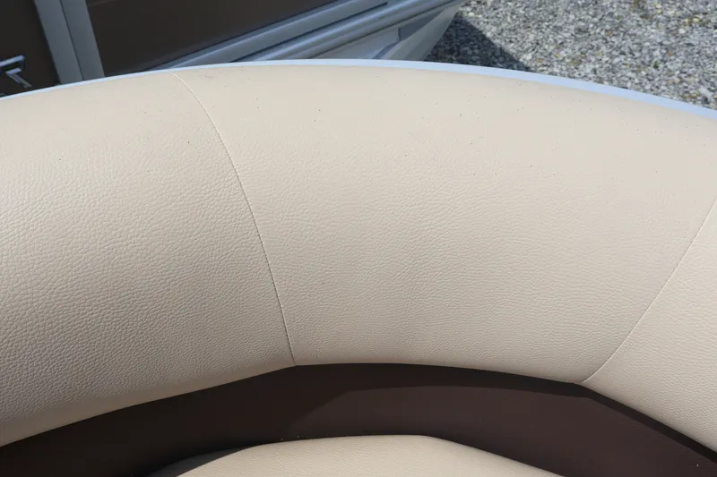 Slide: The Image of Beige leather seating on 2015 Palm Beach Ultra Sport 220 RL boat. - 14
