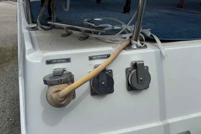 Slide: The Image of Power connections on a 1988 Carver 38 Aft Cabin Motor Yacht. - 6