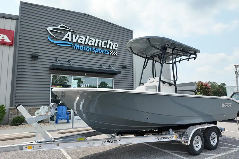 The Image of 2027 Carolina Skiff 22 Ultra Elite boat on trailer at Avalanche Motorsports. - 2