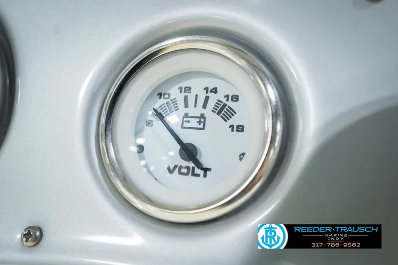 Slide: The Image of Close-up of a voltmeter gauge on a 2006 Starcraft C-Star 1700 I/O F&S boat. - 38