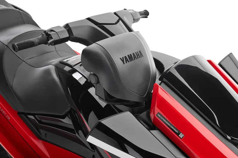 Slide: The Image of Manufacturer Provided Image: 2026 Yamaha WaveRunner FX Cruiser HO, sleek black and red design, close-up view. - 6