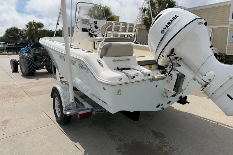 Slide: The Image of 2026 Key West 189 FS boat on trailer with Yamaha outboard motor. - 3