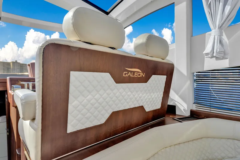 Slide: The Image of Luxurious interior of 2016 Galeon 430 HTC yacht with elegant seating and modern design. - 40