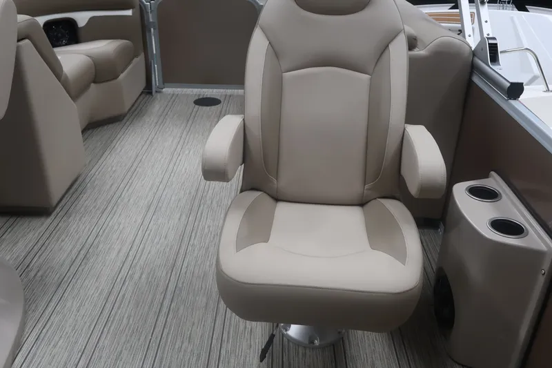 Slide: The Image of Luxurious seating in 2026 Premier 210 Sunsation RF - CL boat interior. - 15
