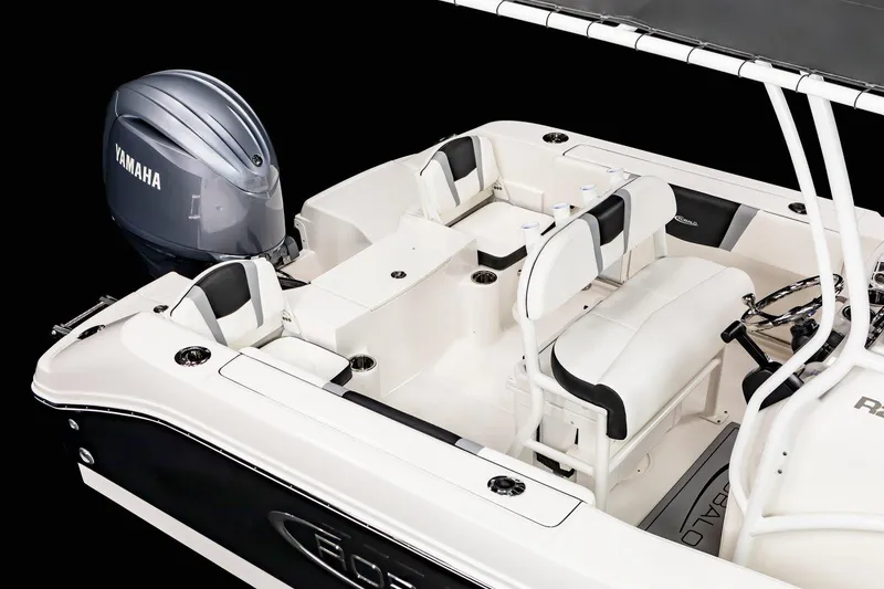 Slide: The Image of Manufacturer Provided Image: 2025 Robalo R200 Center Console boat with Yamaha engine, featuring sleek seating and modern design. - 20