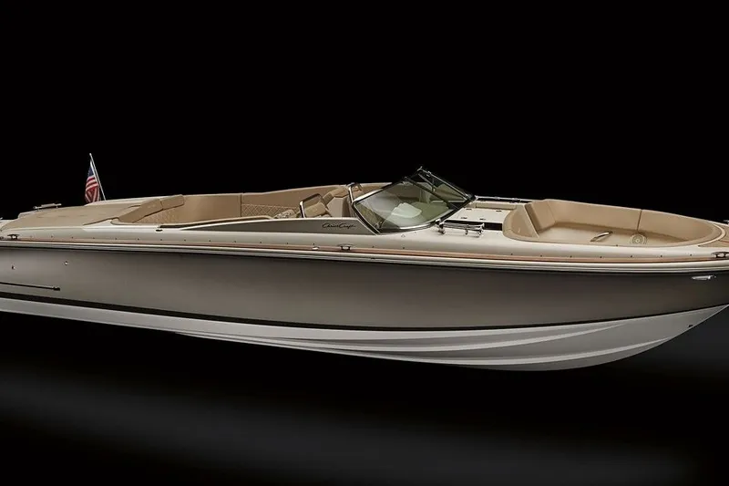 Slide: The Image of 2014 Chris-Craft Launch 32 boat with sleek design and luxurious interior. - 19
