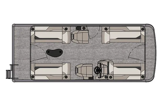 Slide: The Image of Manufacturer Provided Image: 2026 Avalon VENTURE QUAD LOUNGER floor plan with seating and helm layout. - 1