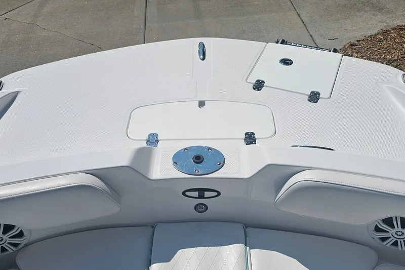 Slide: The Image of Bow area of 2026 Tahoe 2150 CC boat with storage compartments. - 7