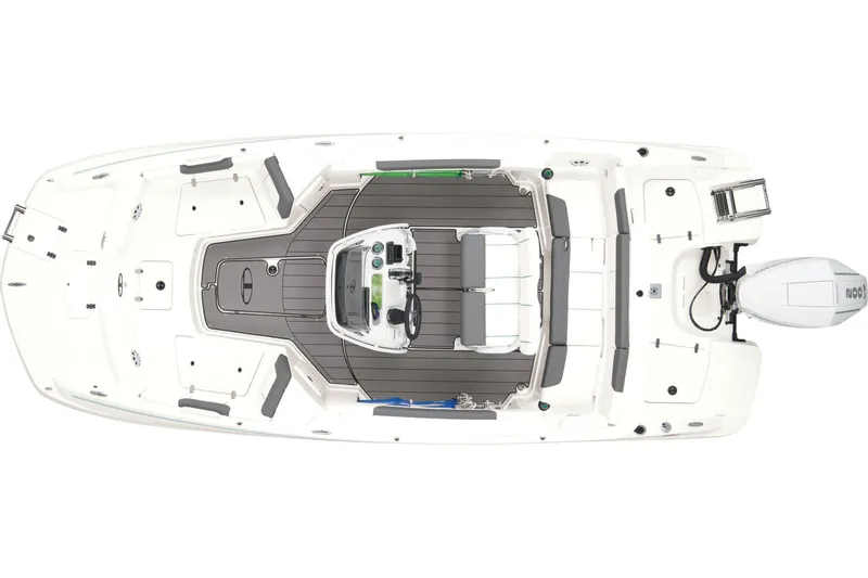 Slide: The Image of Manufacturer Provided Image: 2025 Tahoe 2150 CC boat, top view, showcasing spacious deck and modern design. - 11