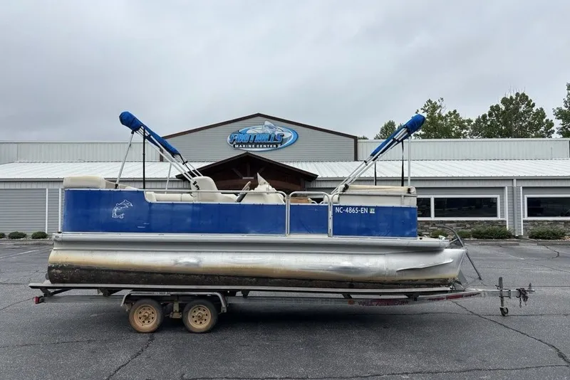 The Image of 2015 Godfrey Sweetwater pontoon boat on trailer at Foothills Marine Center. - 1