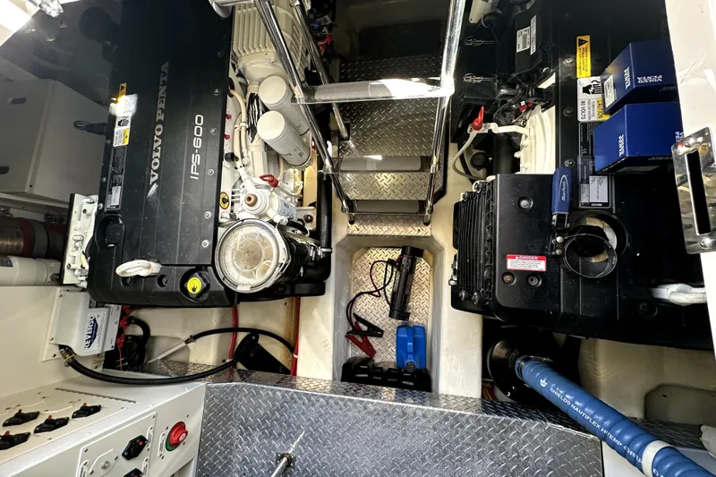 Slide: The Image of Engine room of 2014 Marquis 420 Sport Bridge with Volvo Penta IPS-600 engines. - 41