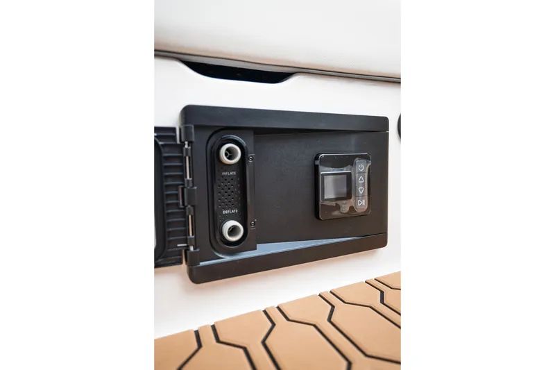 Slide: The Image of Control panel on 2027 MasterCraft NXT20 boat, featuring inflate and deflate options. - 42