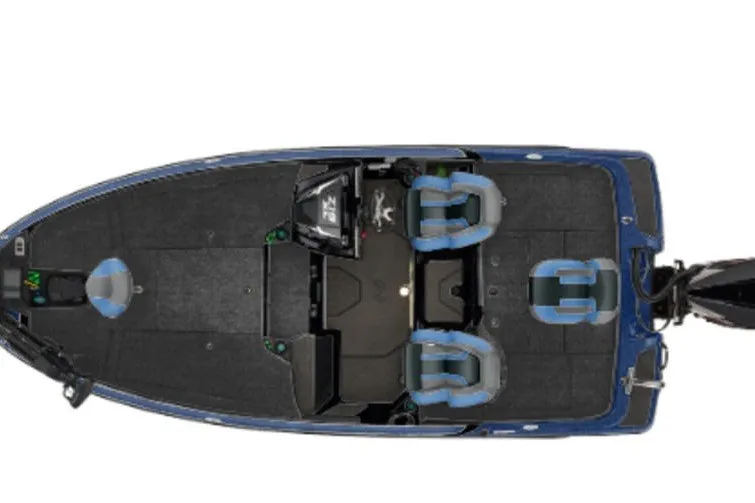 Slide: The Image of Top view of 2027 Nitro Z18 Pro boat with dual seats and sleek design. - 2