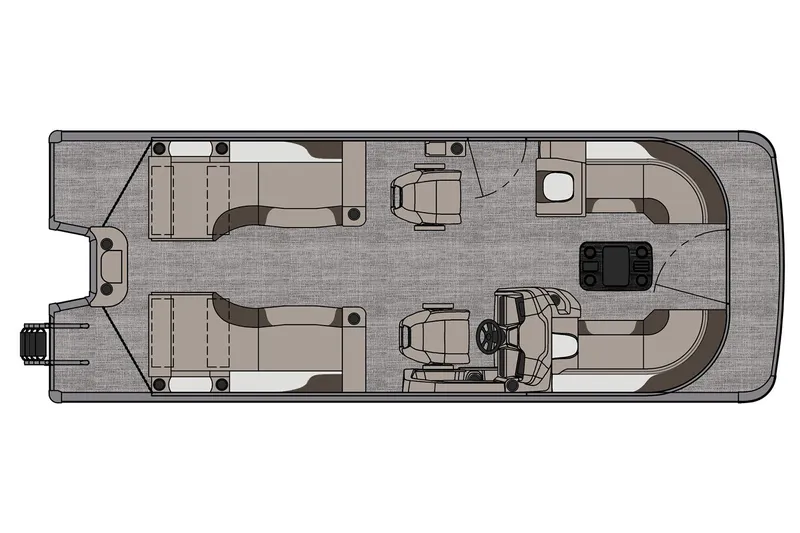 Slide: The Image of Manufacturer Provided Image: Top view of 2026 Avalon LSZ Quad Lounger Shift boat layout. - 3
