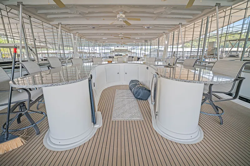 Slide: The Image of Luxurious 2016 Thoroughbred 21 x 100 yacht interior with elegant seating and modern design. - 24