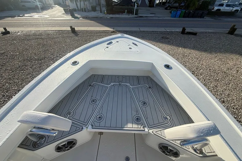 Slide: The Image of 2021 Pair Customs 21 Center Console MV boat deck with sleek design and modern features. - 25