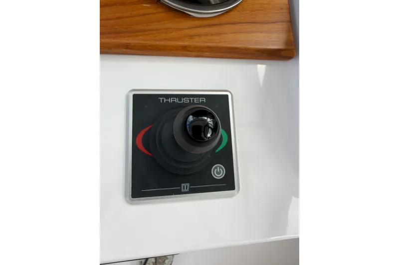 Slide: The Image of Joystick control for thruster on 2024 Southport 33 DC boat. - 27