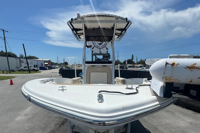Slide: The Image of A 2016 Sea Fox 206 Commander on a trailer in a parking lot. - 14