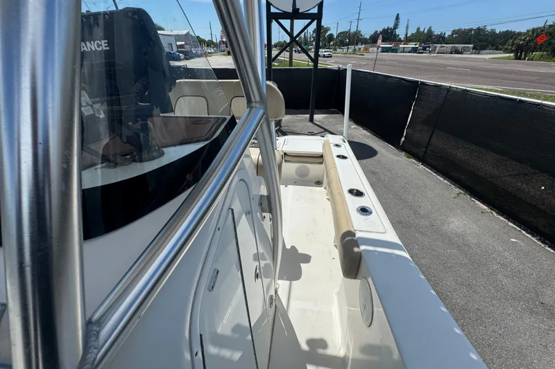 Slide: The Image of 2016 Sea Fox 206 Commander boat interior with seating and console view. - 35
