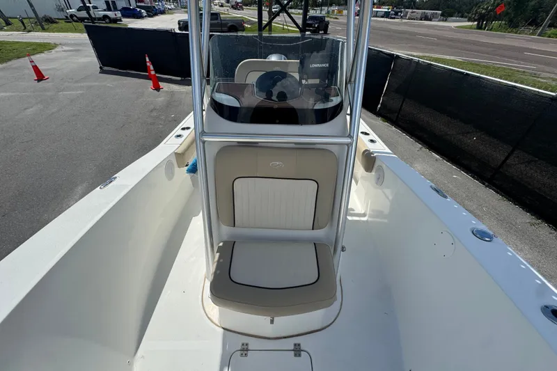 Slide: The Image of 2016 Sea Fox 206 Commander boat interior with console and seating. - 31