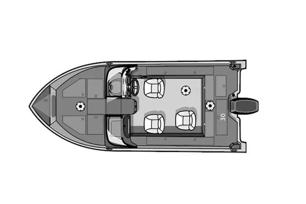 Slide: The Image of Manufacturer Provided Image: Top view of 2023 Smoker Craft Excursion Pro 176 DC Pro boat layout. - 10