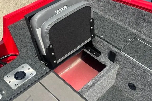 Slide: The Image of 2027 Tracker Pro Guide V-175 Combo boat interior with storage and seating. - 31