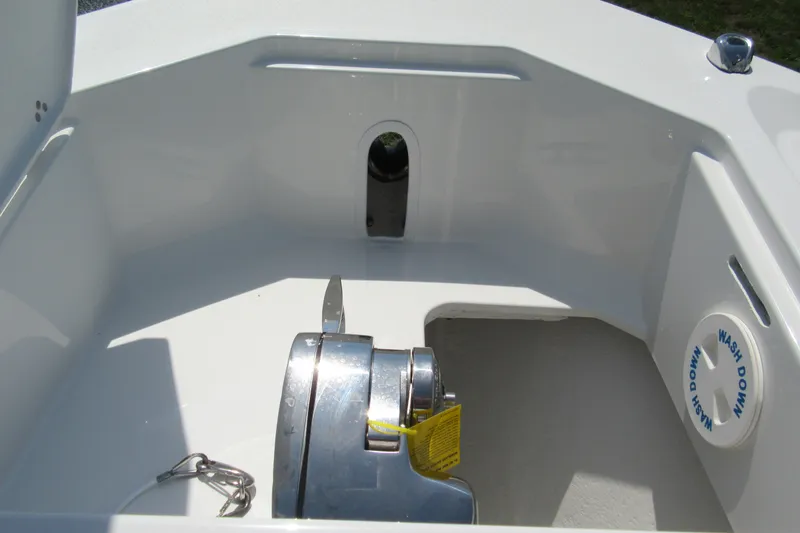Slide: The Image of Anchor compartment of 2027 Parker 274 Fathom boat with washdown system. - 31