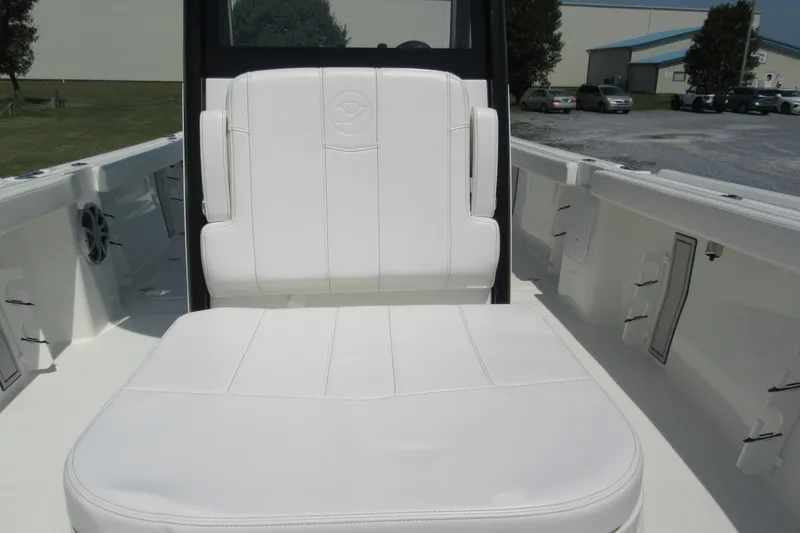 Slide: The Image of White seating on a 2027 Parker 274 Fathom boat, showcasing modern design and comfort. - 26