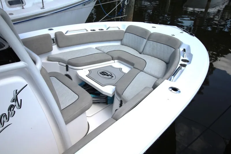 Slide: The Image of 2022 Sea Fox 228 Commander boat with spacious seating and sleek design. - 10