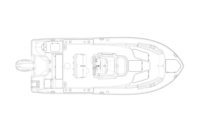 Slide: The Image of Manufacturer Provided Image: Top view line drawing of 2022 Sea Fox 228 Commander boat layout. - 15