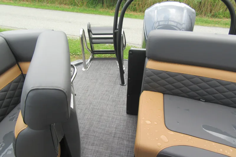 Slide: The Image of 2027 Godfrey Monaco 235 ULC boat interior with sleek seating and modern design. - 12