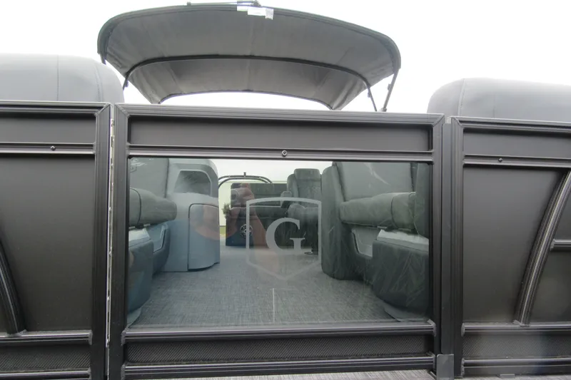Slide: The Image of Interior view of 2027 Godfrey Sweetwater 2286 SFLC pontoon boat with seating and canopy. - 4