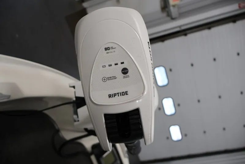 Slide: The Image of Riptide motor on 2012 Ranger 1860 Angler boat, 80 lbs thrust, 24 volts. - 14