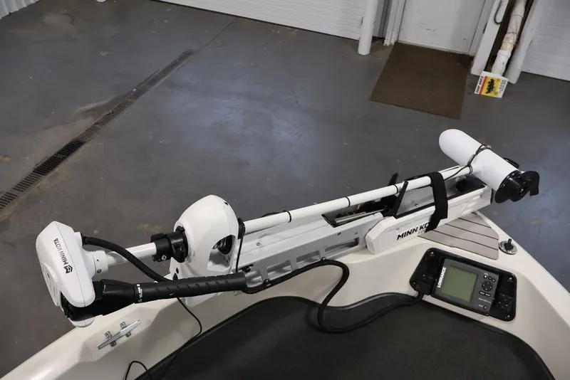 Slide: The Image of 2012 Ranger 1860 Angler boat with Minn Kota trolling motor and fish finder. - 16