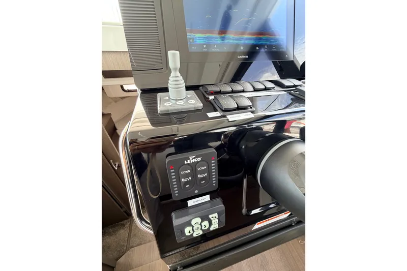 Slide: The Image of Control panel of 2026 Jeanneau NC 895 Sport Series 2 with Garmin display and Lenco controls. - 39