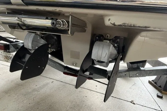 Slide: The Image of 2012 Yamaha Boats 242 Limited S jet propulsion system on trailer. - 12