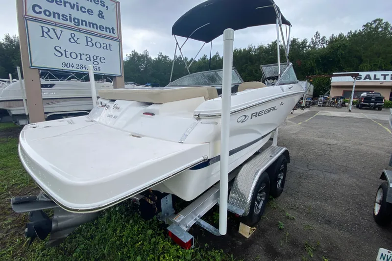 Slide: The Image of 2017 Regal 1900 ES Bowrider on trailer at RV and boat storage facility. - 4