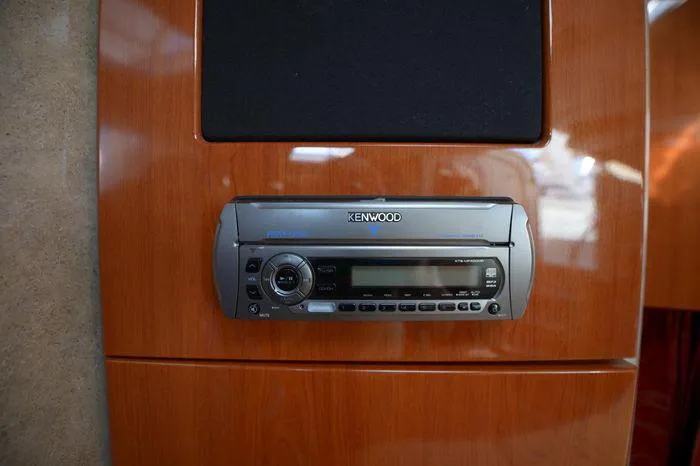 Slide: The Image of Kenwood stereo system in 2007 Formula 34 PC boat interior. - 28