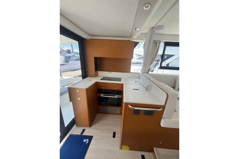 Slide: The Image of Modern kitchen area in 2026 Beneteau Swift Trawler 41 Fly yacht. - 18