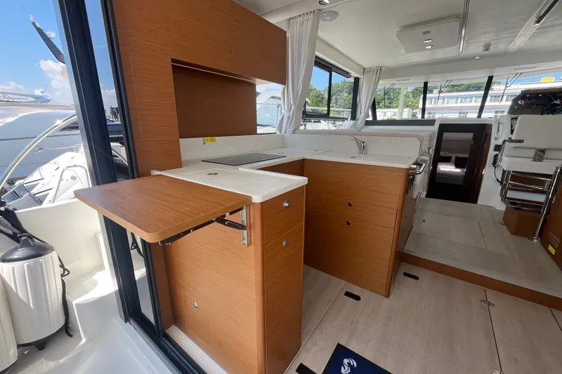 Slide: The Image of Modern kitchen interior of 2026 Beneteau Swift Trawler 41 Fly yacht. - 14